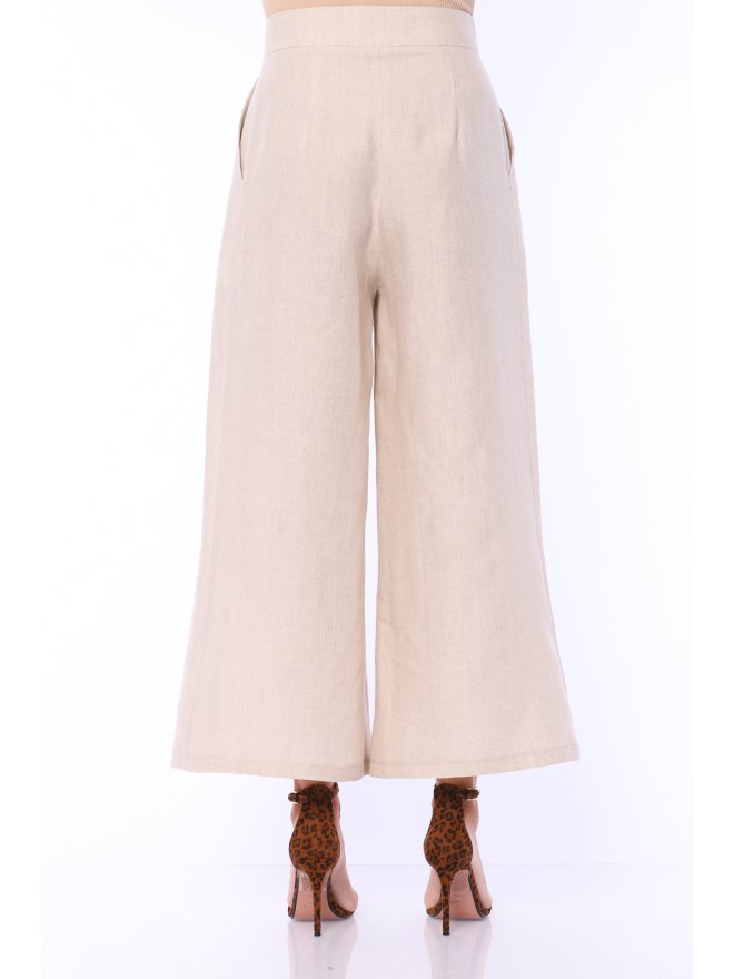 TGH LINO PANTALONI CULOTTES CU TALIE INALTA