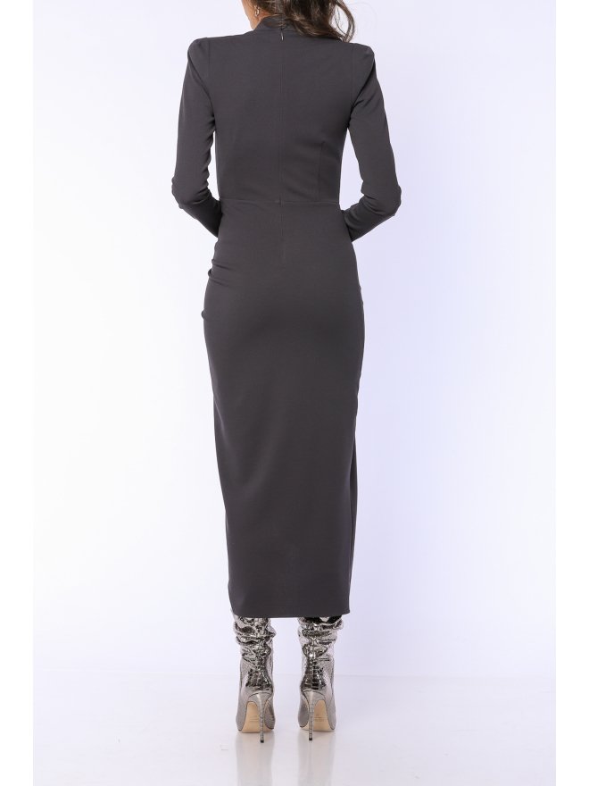 TGH ROCHIE MIDI ISABELLA CU VOLAN ASIMETRIC