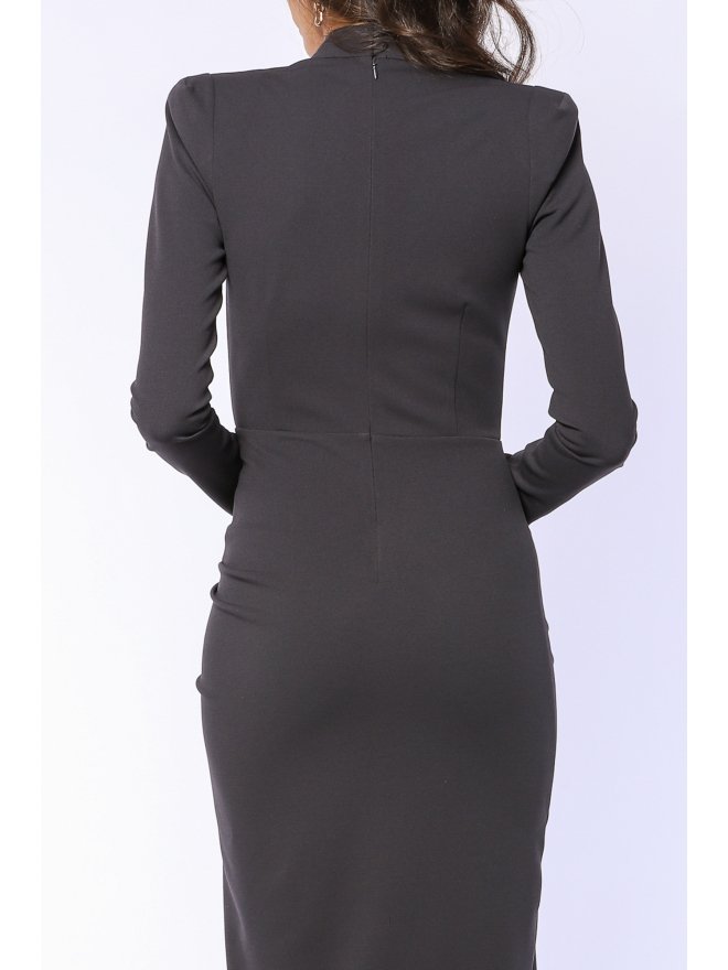 TGH ROCHIE MIDI ISABELLA CU VOLAN ASIMETRIC