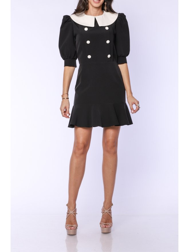 TGH ROCHIE MINI RETRO GIRL CU NASTURI SI GULER