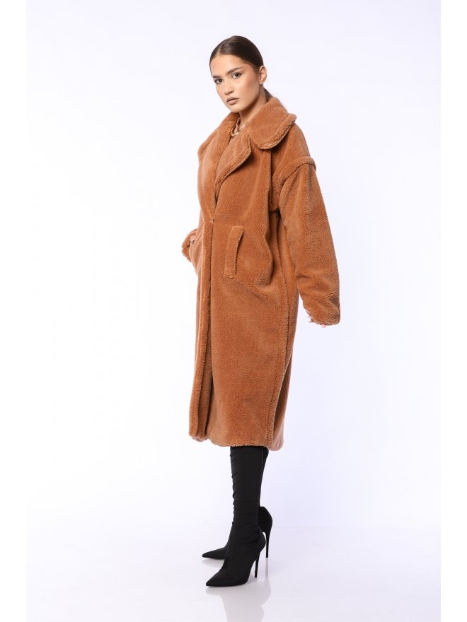 TGH WINTER WONDERLAND MIDI TEDDY COAT