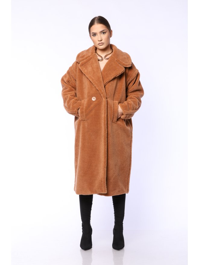 TGH WINTER WONDERLAND MIDI TEDDY COAT