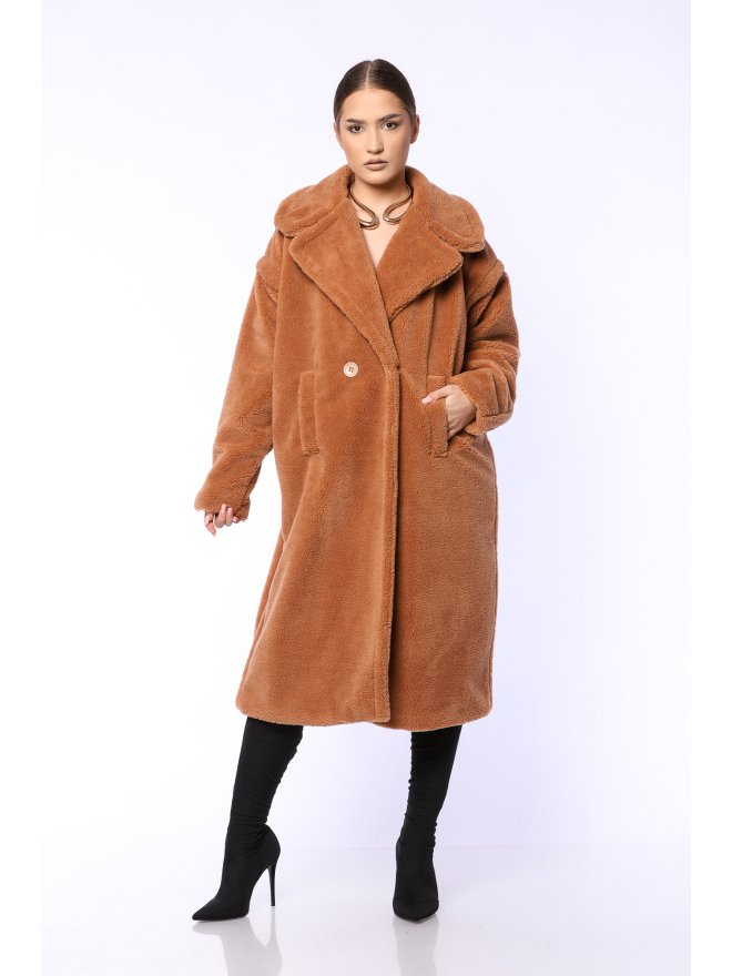 TGH WINTER WONDERLAND MIDI TEDDY COAT