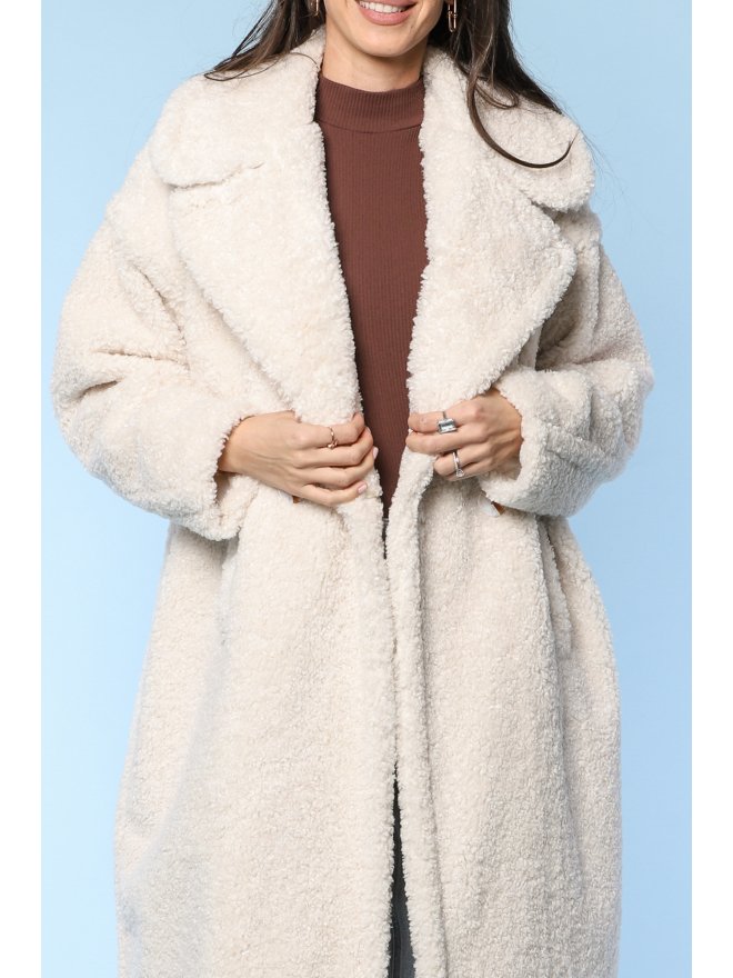 TGH WINTER WONDERLAND MIDI TEDDY COAT