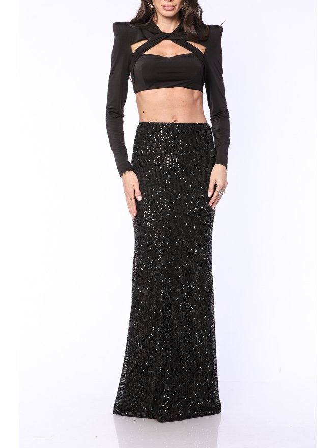 TGH COSMOGONY SEQUINS MAXI SKIRT