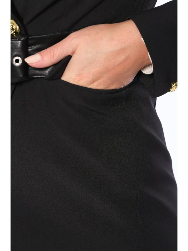 POESSE SACOU SLIM-FIT CU DETALII DIN PIELE ECO