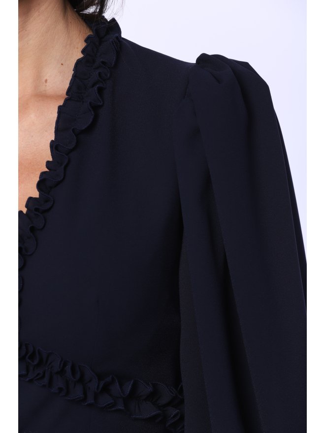 TGH CUT-OUT BACK RUFFLES MINI DRESS