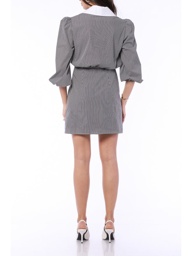 TGH COLLAGE POINTED COLLAR MINI DRESS