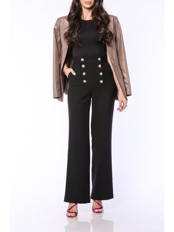 TGH HIGH WAIST GOLDEN BUTTONS STRAIGHT PANTS