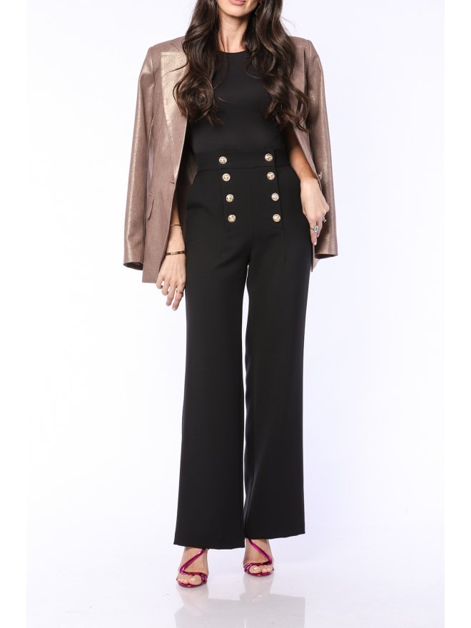 TGH HIGH WAIST GOLDEN BUTTONS STRAIGHT PANTS