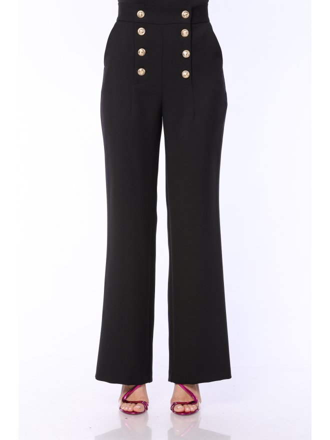 TGH HIGH WAIST GOLDEN BUTTONS STRAIGHT PANTS