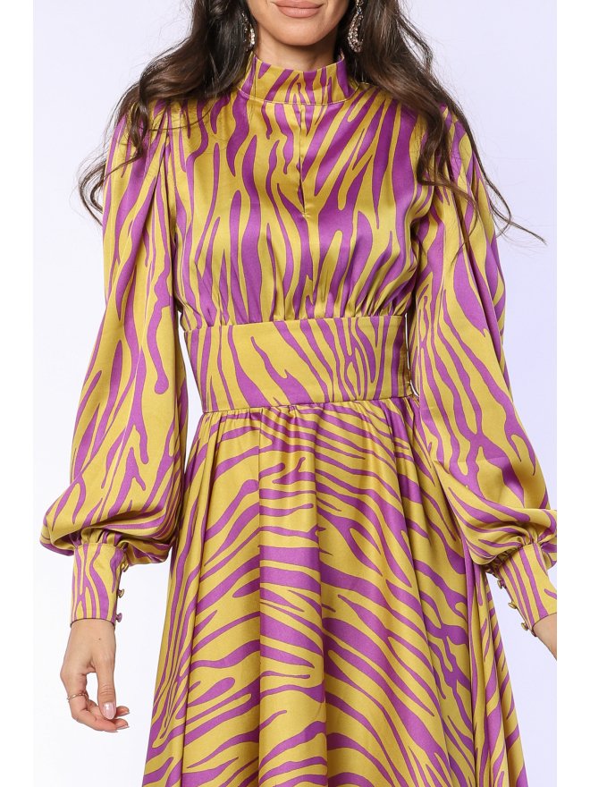 TGH ZEBRA MADNESS A-LINE MIDI DRESS