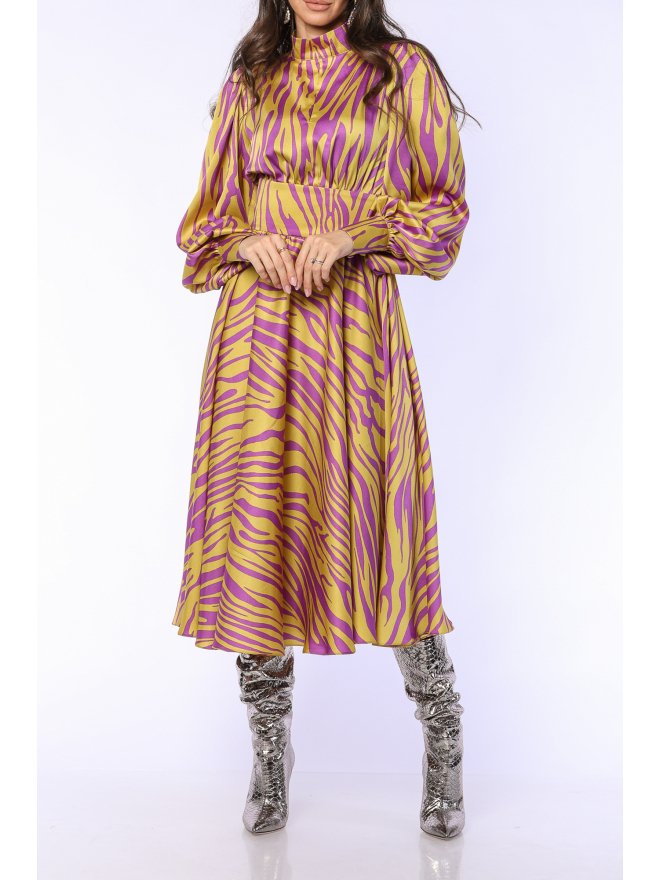 TGH ZEBRA MADNESS A-LINE MIDI DRESS