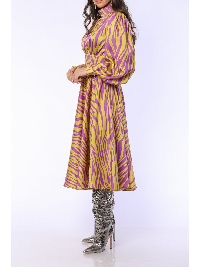 TGH ZEBRA MADNESS A-LINE MIDI DRESS