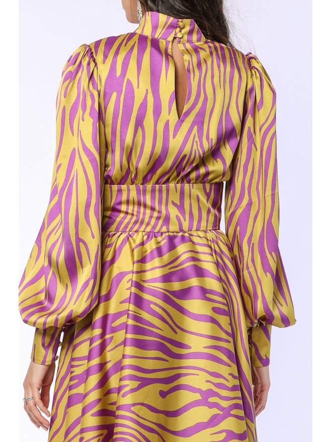 TGH ZEBRA MADNESS A-LINE MIDI DRESS