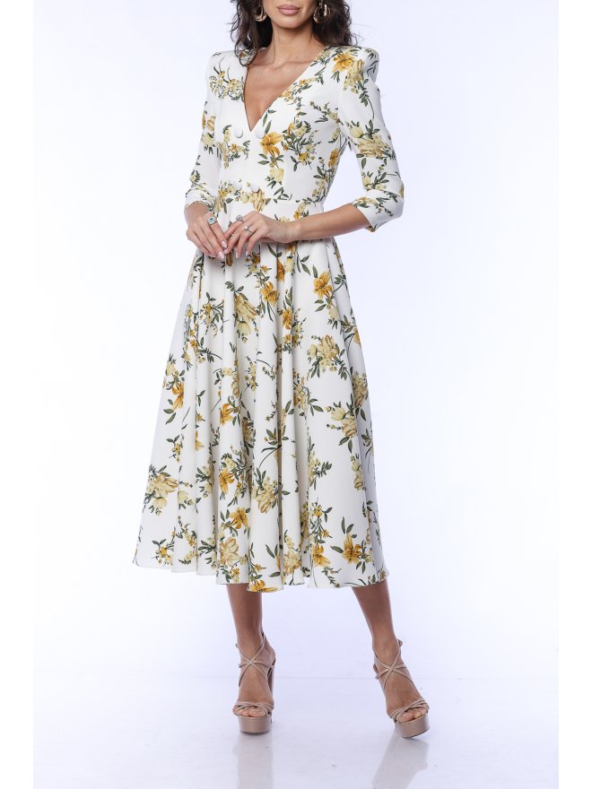 TGH ROCHIE MIDI SOPHISTICATION CU PRINT FLORAL