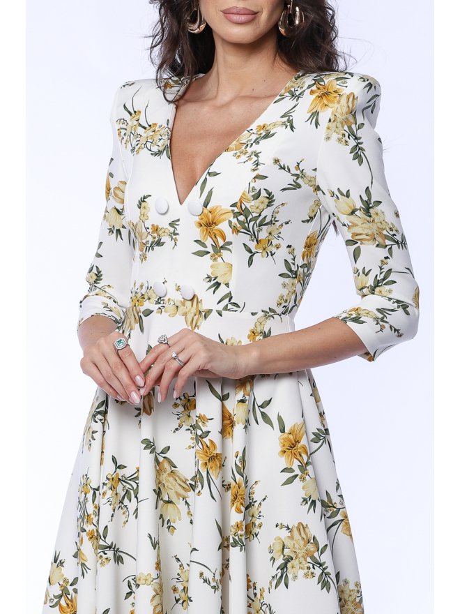 TGH ROCHIE MIDI SOPHISTICATION CU PRINT FLORAL