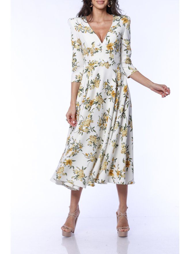 TGH ROCHIE MIDI SOPHISTICATION CU PRINT FLORAL