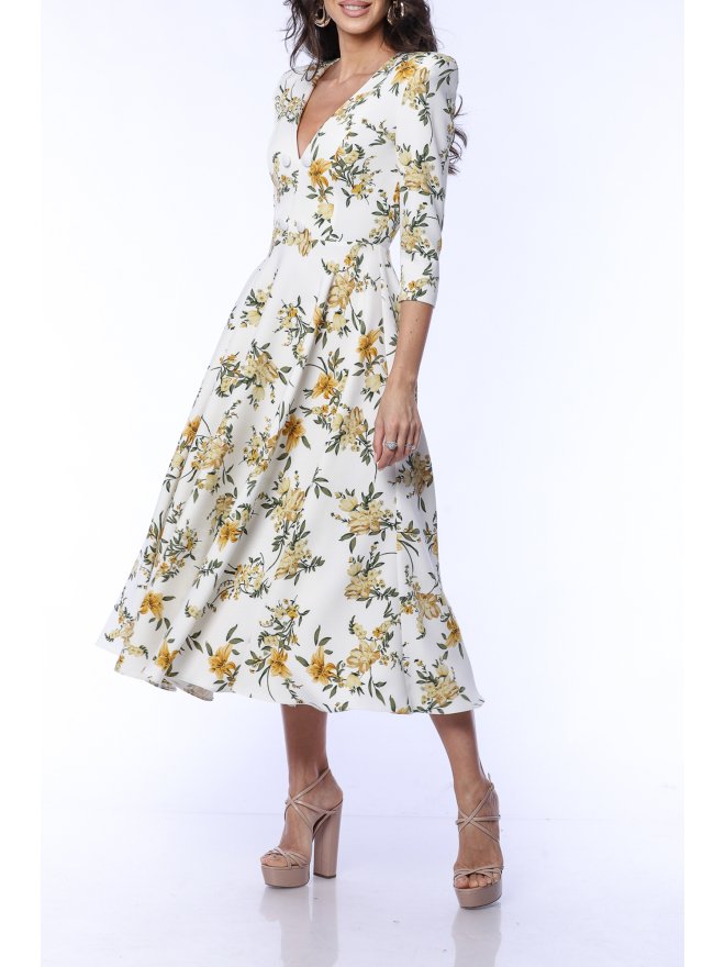 TGH ROCHIE MIDI SOPHISTICATION CU PRINT FLORAL