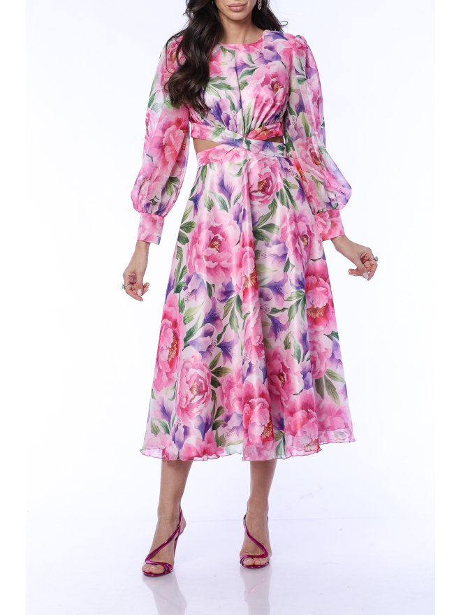 ROCHIE MIDI ROSES DREAM SI SPATE CU SNUR ZIG ZAG