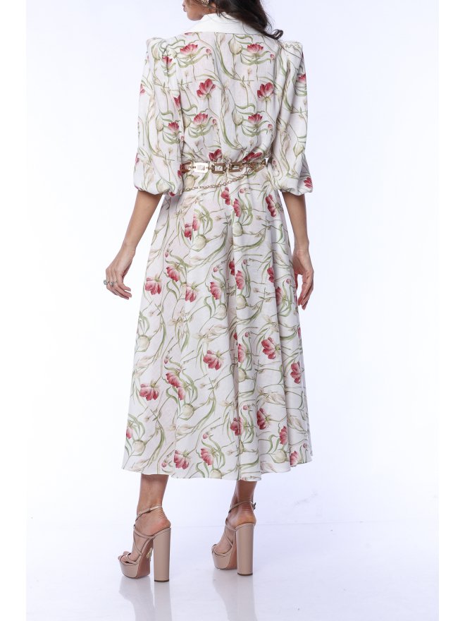 TGH LINO ROCHIE MIDI FLORAL GARDEN DREAM CU GULER ASCUTIT