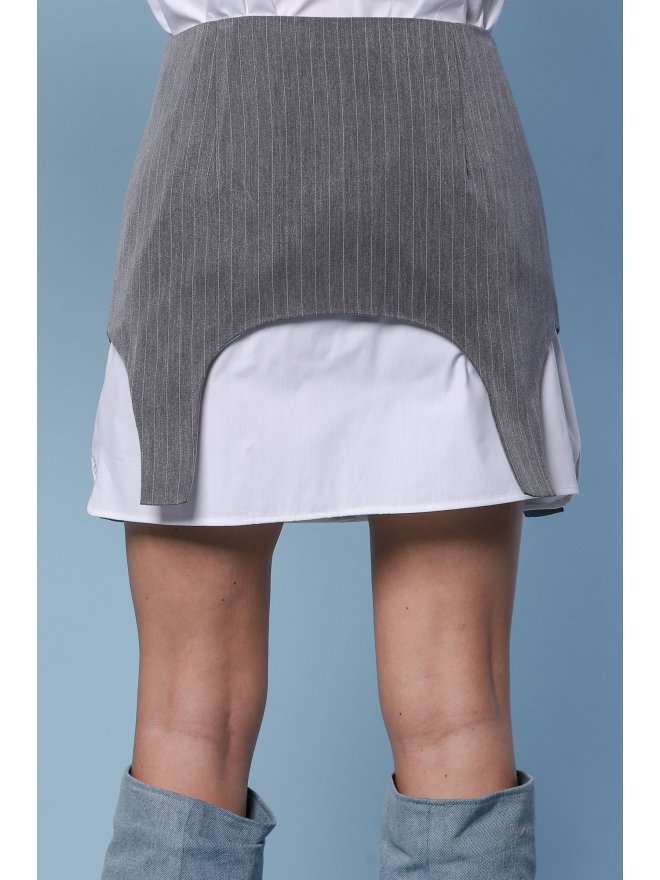 TGH STRIPES&BUTTONS BOLD WAISTBAND SKIRT