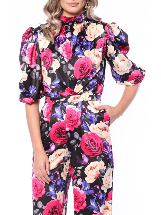 TGH SALOPETA LARGA CU IMPRIMEU FLORAL