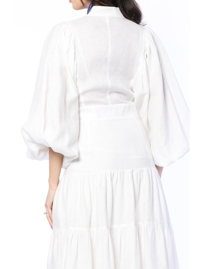 TGH LINO ROCHIE MIDI CU TALIE JOASA SI VOLANE