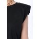 JOINS TRICOU CROPPED NEGRU STAR CU UMERI INALTI