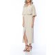 POESSE ROCHIE MIDI CU SLIT ADANC IN FATA