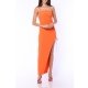 TGH ROCHIE MAXI ASIMETRICA CU SNURURI LATERALE