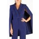 POESSE TAILORED CAPE V-NECKLINE JUMPSUIT