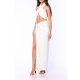 TGH ROCHIE MAXI CU SLIT LATERAL SI CROP TOP CRISS-CROSS