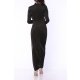 TGH ROCHIE MAXI DIN LYCRA CU MANECI LUNGI SI SLIT ADANC