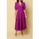 TGH ROCHIE MIDI A-LINE FANCY CU MANECI BUFANTE