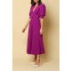 TGH ROCHIE MIDI A-LINE FANCY CU MANECI BUFANTE