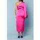 TGH ROCHIE MIDI DIN SATIN EVENT CU MANECA BUFANTA