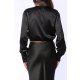 TGH CROP TOP DIN SATIN CU DRAPAJE IN FATA