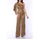 TGH SALOPETA ANIMAL PRINT CU O MANECA SI PANTALON PALAZZO