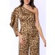 TGH SALOPETA ANIMAL PRINT CU O MANECA SI PANTALON PALAZZO