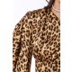 TGH SALOPETA ANIMAL PRINT CU O MANECA SI PANTALON PALAZZO