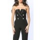 TGH SALOPETA EVAZATA CU TOP STIL CORSET SI DETALII BIJUTERIE