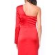 TGH ROCHIE MIDI DIN SATIN CU O MANECA