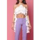 TGH CROP TOP FLAMENCO STYLE CU TRANDAFIR