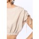 TGH LINO CROP TOP CU DRAPAJE