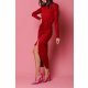 TGH ROCHIE MIDI ISABELLA CU VOLAN ASIMETRIC