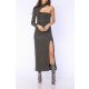 TGH ROCHIE MIDI CU DETALII GLITTER SI O MANECA