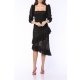 TGH ROCHIE MIDI INTRIGUE DIN DANTELA CU VOLANE ASIMETRICE