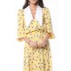 TGH ROCHIE MIDI AGATHA CU GULER SI PRINT FLORAL