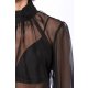 TGH BLUZA TRANSPARENTA CU GULER INALT